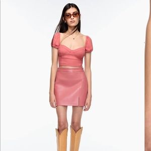 Aritzia Patio Skirt Warm Sienna Red